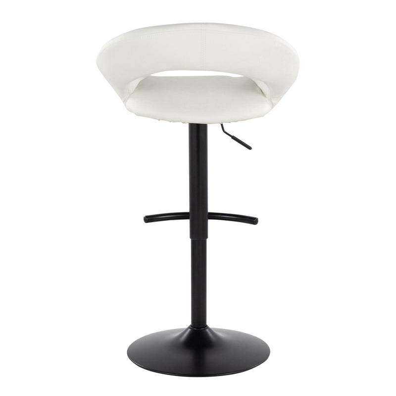 Lumi Source Posh contemporary adjustable barstools set of 2 with swivel, rounded T footrest, and sleek modern design.