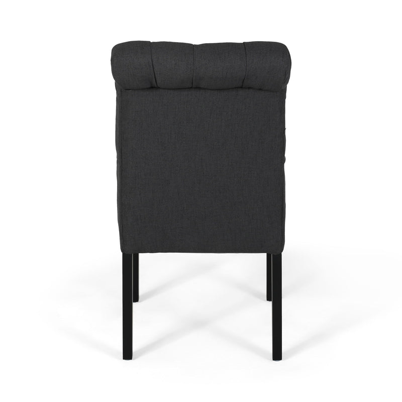 Broxton - Tuft Dining Rolltop Chairs With Button Tufted Backrest (Set of 2) - R&R Furniture Gallery (Fountain Valley, CA)