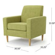 Nebulize - Upholstered Fabric Club Chair With Button Tufted And Square Off Arm And Back - R&R Furniture Gallery (Fountain Valley, CA)