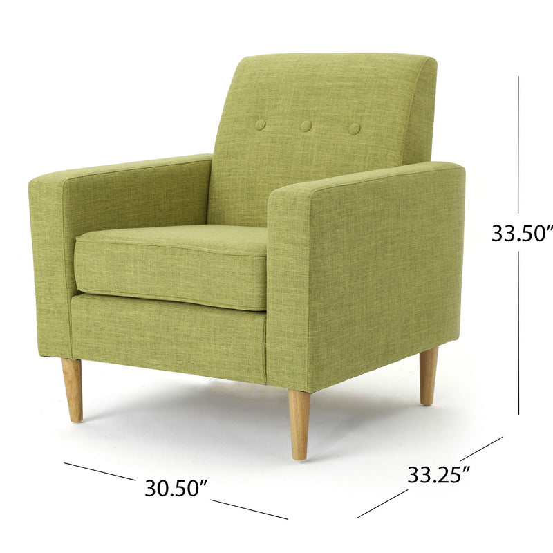 Nebulize - Upholstered Fabric Club Chair With Button Tufted And Square Off Arm And Back - R&R Furniture Gallery (Fountain Valley, CA)