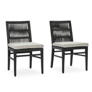 Westville - Outdoor Dining Chair (Set of 2) - Black - R&R Furniture Gallery (Fountain Valley, CA)