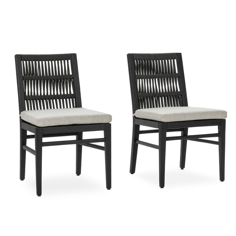 Westville - Outdoor Dining Chair (Set of 2) - Black - R&R Furniture Gallery (Fountain Valley, CA)