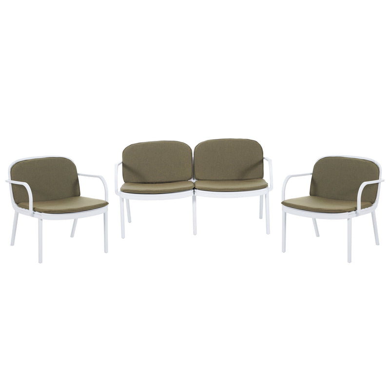 Luna - Outdoor Patio 3 Pieces Chat Set - R&R Furniture Gallery (Fountain Valley, CA)