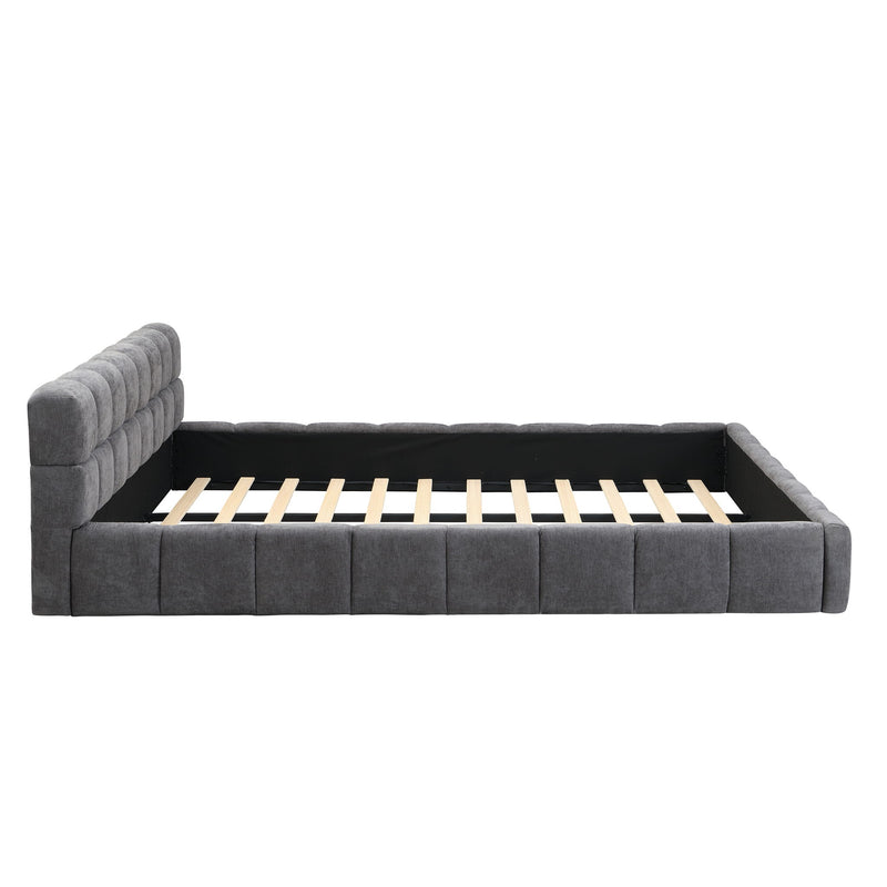 Elegant Upholstered Bed With Checkerboard Design - R&R Furniture Gallery (Fountain Valley, CA)