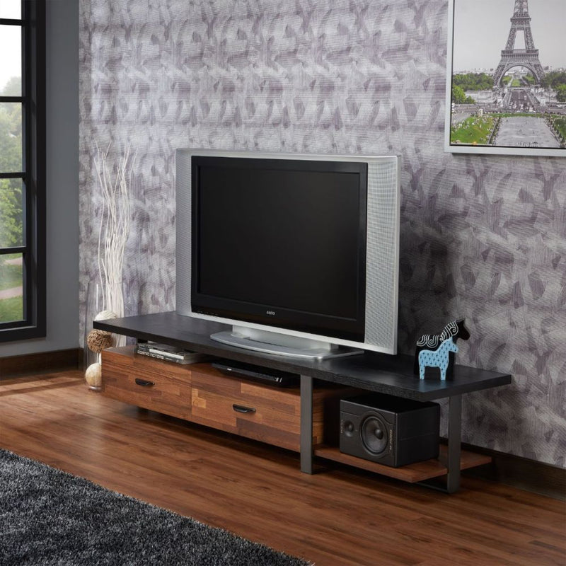 Elling - TV Stand - Walnut & Black - R&R Furniture Gallery (Fountain Valley, CA)