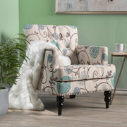 Vitality - Club Chair With Button Tufted Diamond Stitching And Turned Legs - R&R Furniture Gallery (Fountain Valley, CA)