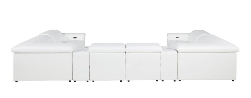 1126 - 8-Piece U-Shaped Sectional Sofa In With 2 Power Recliners & Power Headrests