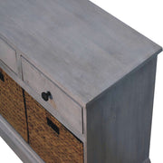 Basket Storage Cabinet - Gray Ash - R&R Furniture Gallery (Fountain Valley, CA)