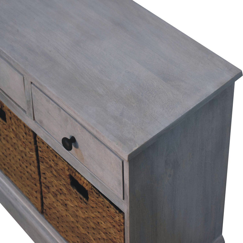 Basket Storage Cabinet - Gray Ash - R&R Furniture Gallery (Fountain Valley, CA)