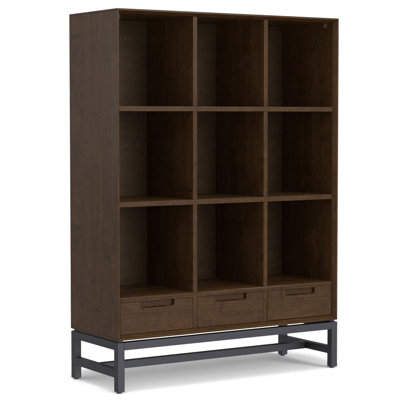 Banting - 9 Cube Bookcase With Drawers - Walnut Brown - R&R Furniture Gallery (Fountain Valley, CA)
