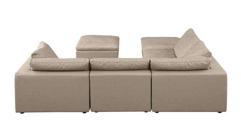 1100 - 6-Piece Left Arm Facing 3-Seat Sectional (Top-Grain Italian Leather)
