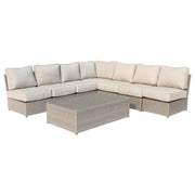 Comfortable Modern Patio Rattan Sectional Set With Cushions - R&R Furniture Gallery (Fountain Valley, CA)