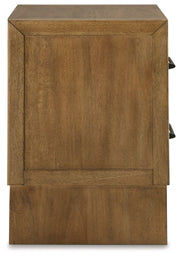 Sherbana - Two Drawer Night Stand - Light Brown - R&R Furniture Gallery (Fountain Valley, CA)