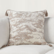 Classic Home Stonework 22x22 inch natural accent pillow with textured stone-inspired pattern on soft fabric.