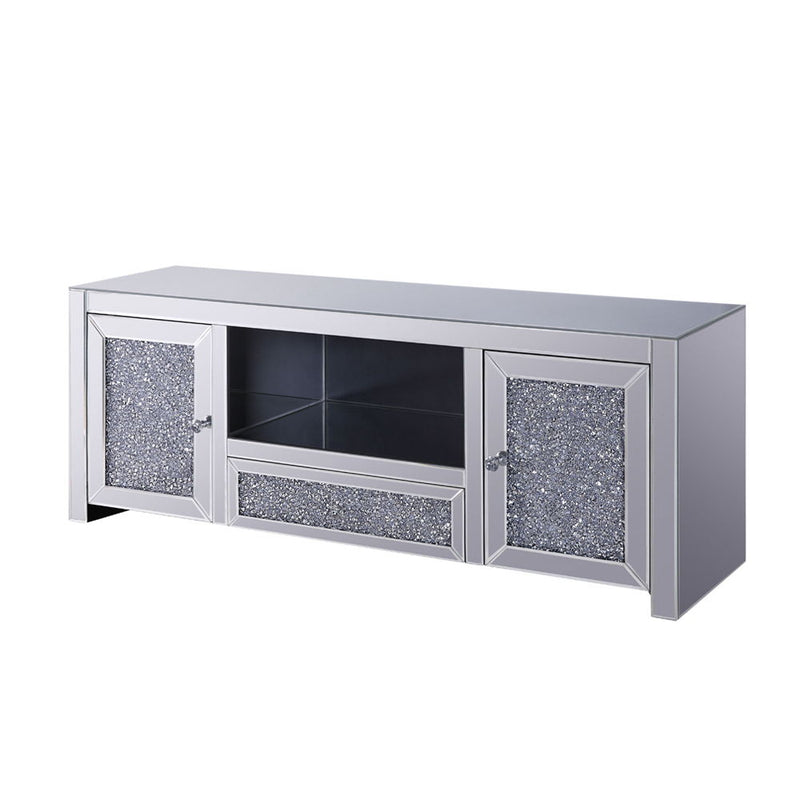 Noralie - TV Stand - Mirrored & Faux Diamonds - R&R Furniture Gallery (Fountain Valley, CA)