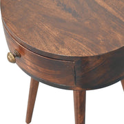 Circular Shaped Bedside Table - Walnut - R&R Furniture Gallery (Fountain Valley, CA)