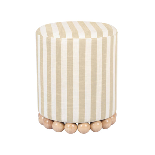 Dex - Striped Linen Ottoman - R&R Furniture Gallery (Fountain Valley, CA)