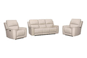 Parker Living Zero Gravity Power Reclining Sofa Set with three-piece living room design, featuring plush cushions and reclining seats.