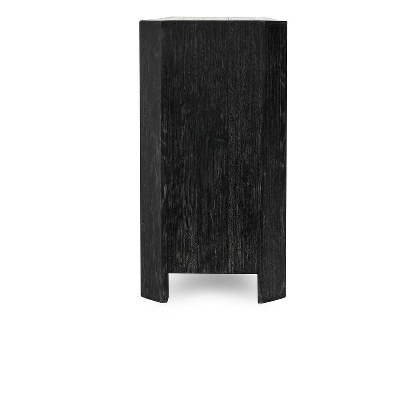Macarthur - Reclaimed Oak 4 Door Cabinet - Aged Black - R&R Furniture Gallery (Fountain Valley, CA)