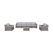 Outdoor Wicker Conversation Set With Cushions, All Weather - R&R Furniture Gallery (Fountain Valley, CA)