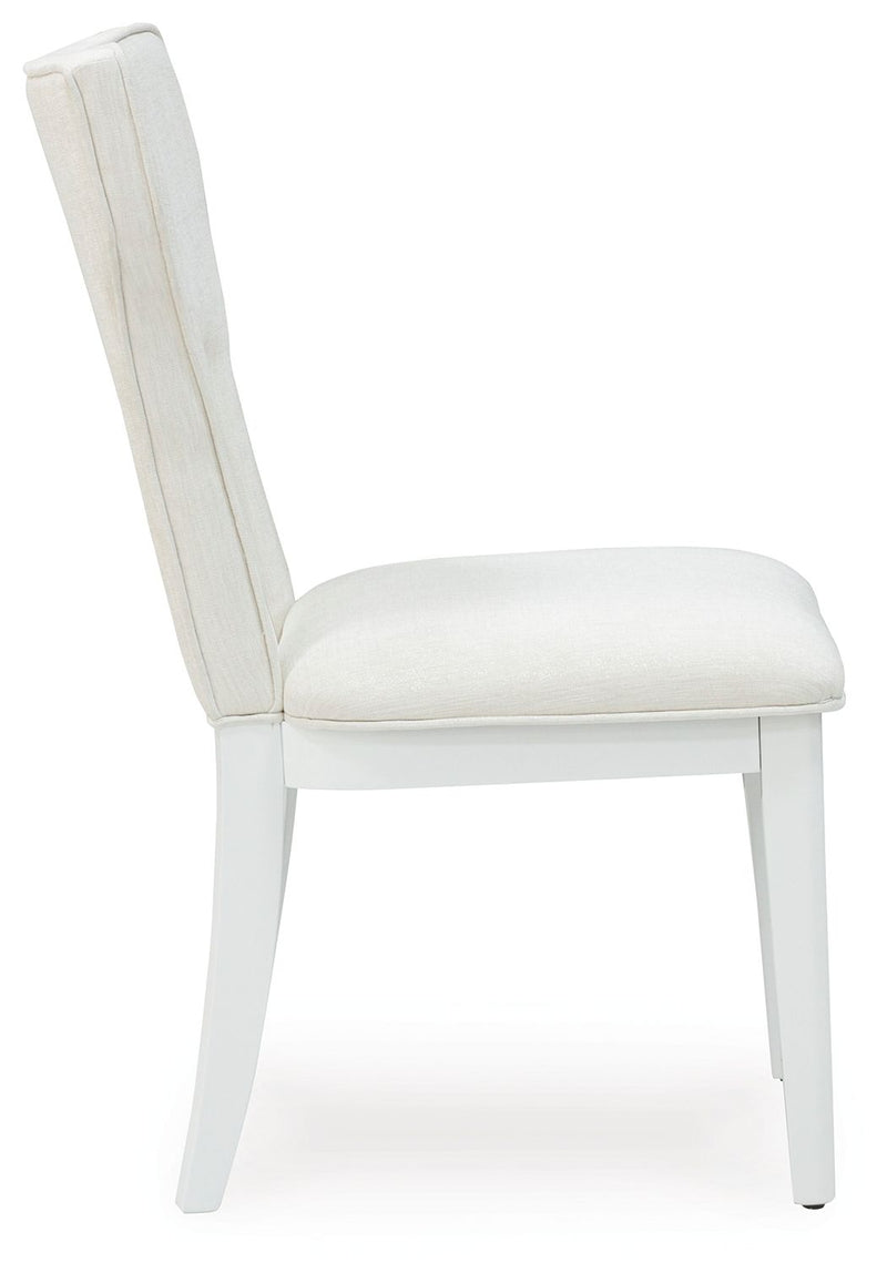 Chalanna - Dining Upholstered Side Chair (Set of 2) - White - R&R Furniture Gallery (Fountain Valley, CA)