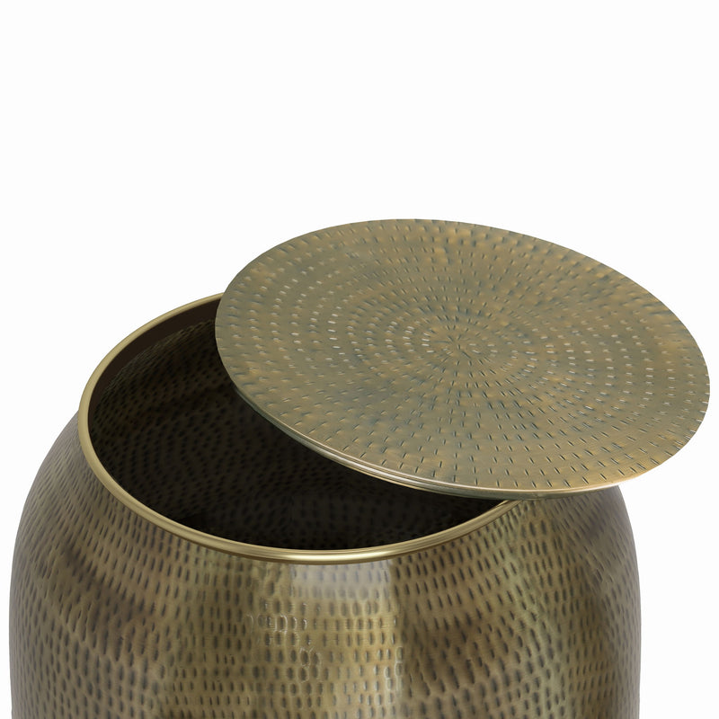 Griffen - Handcrafted Metal Storage Accent Table - R&R Furniture Gallery (Fountain Valley, CA)