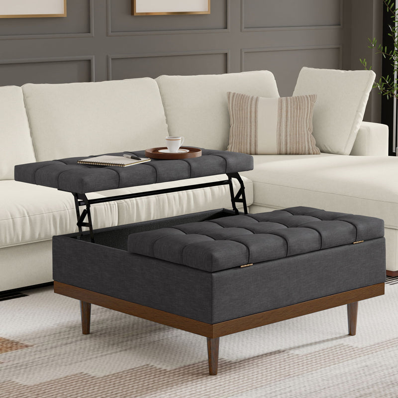Mariah - Upholstered Lift Top Table Storage Ottoman - R&R Furniture Gallery (Fountain Valley, CA)