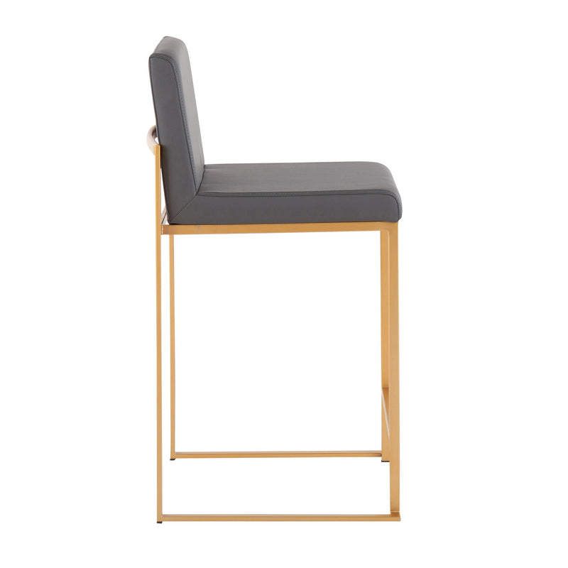 Contemporary high-back Lumi Source counter stool with stylish design, featuring a sleek seat and modern frame, perfect for kitchen or bar area.