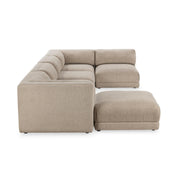 Classic Home Adalynne stationary sectional sofa with plush cushions and modern design, shown in a spacious living room setting.