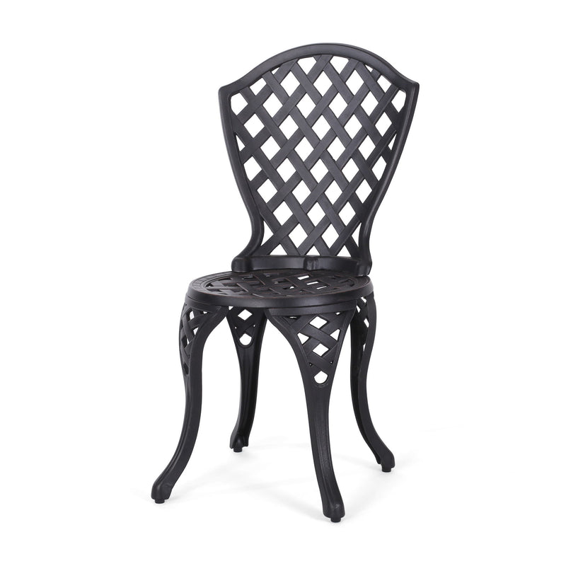 Bono Metal Bistro Set - Black - R&R Furniture Gallery (Fountain Valley, CA)