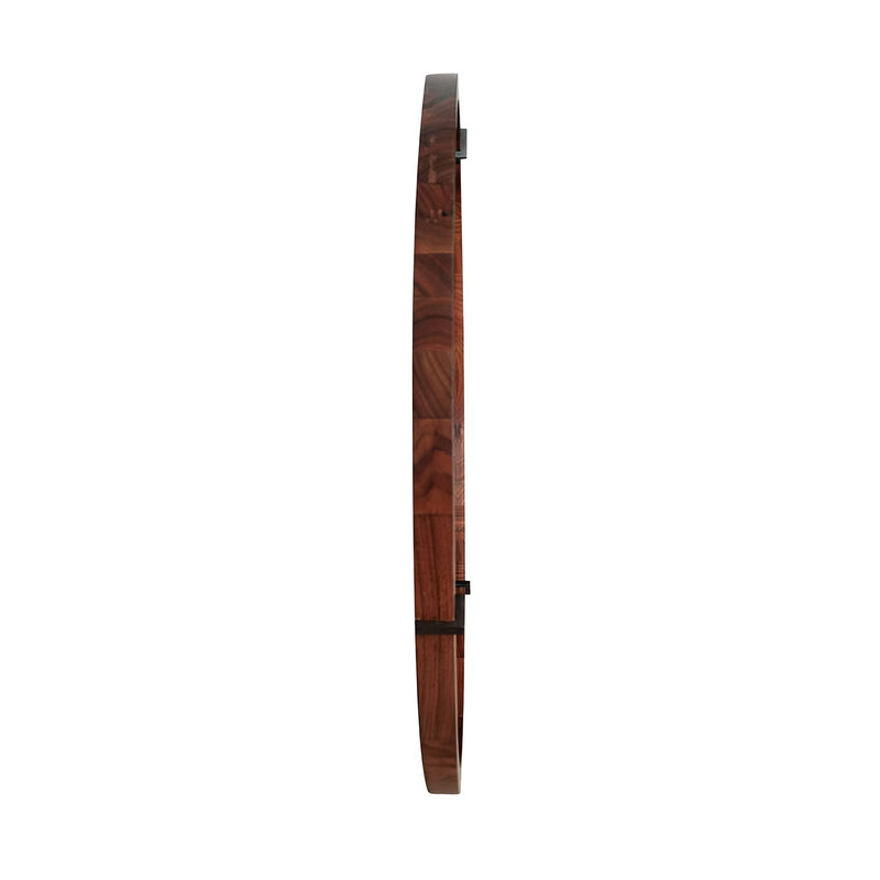 Hausen - Mid-Century Modern Round Accent Wall Mirror - Brown Walnut - R&R Furniture Gallery (Fountain Valley, CA)