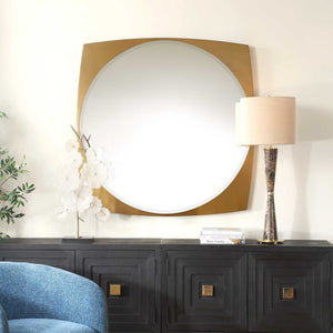 Neilia - Round Mirror - Brass