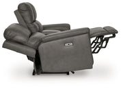 Bleckley - Power Reclining Loveseat With Console / Adjustable Headrest - R&R Furniture Gallery (Fountain Valley, CA)