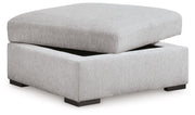 Gabyleigh - Ottoman With Storage - Nickel - R&R Furniture Gallery (Fountain Valley, CA)