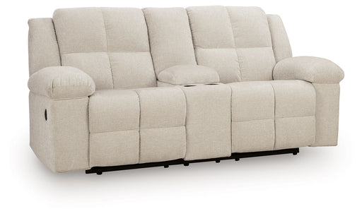 Orlen - Double Reclining Loveseat With Console - Winter - R&R Furniture Gallery (Fountain Valley, CA)