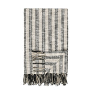 Throws - TC Linna Throw - Natural / Black - R&R Furniture Gallery (Fountain Valley, CA)