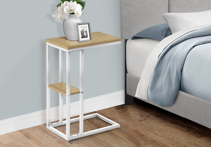 Accent Table, C - Shaped, Marble Look Contemporary & Modern Convenient Design - R&R Furniture Gallery (Fountain Valley, CA)