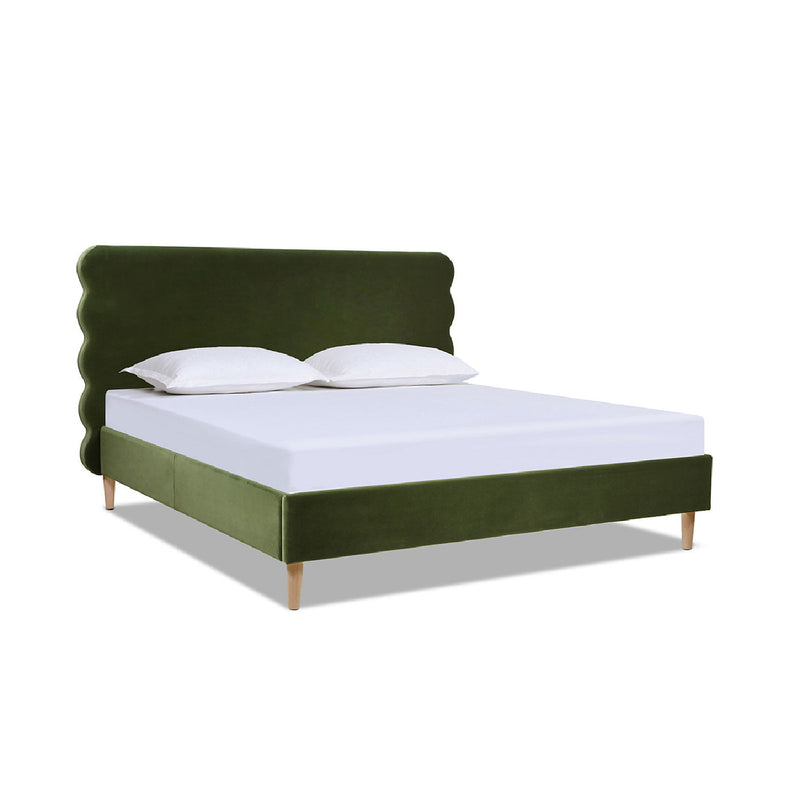 Stockholm - Modern Wavy Headboard Platform Bed - R&R Furniture Gallery (Fountain Valley, CA)
