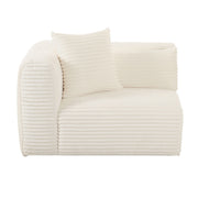 Tarra - Fluffy Oversized Corduroy Modular Corner Chair - R&R Furniture Gallery (Fountain Valley, CA)