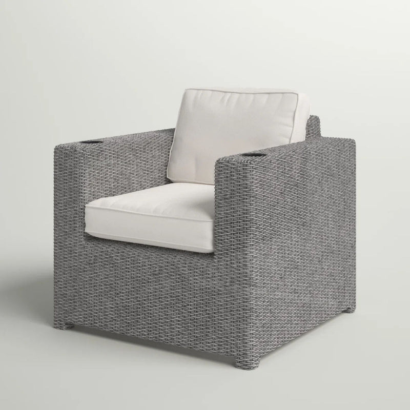 Aviara - Outdoor Club Chair Timeless Comfort With Plush Cushions - Gray Mix - R&R Furniture Gallery (Fountain Valley, CA)