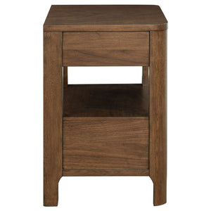 Verona - 2 Drawer Bedside Table With Hidden Storage - Walnut