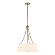 Uttermost Andalucia 4 Light Drum Pendant in gold and white, showcasing elegant drum-shaped pendant lighting with a modern design.