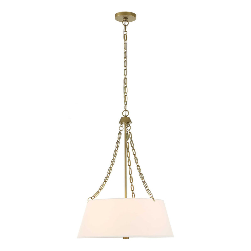 Uttermost Andalucia 4 Light Drum Pendant in gold and white, showcasing elegant drum-shaped pendant lighting with a modern design.
