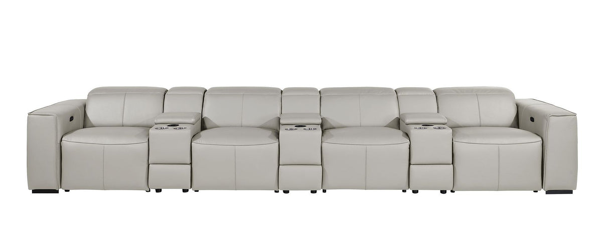 1224 - 7-Piece Modular Power Reclining Sofa In With 4 Power Recliners & Power Headrests