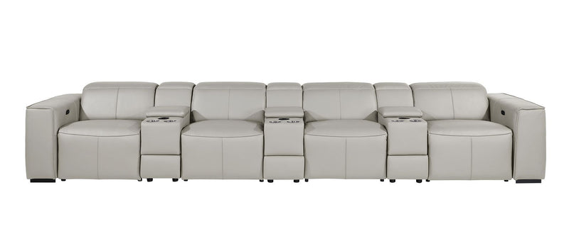 1224 - 7-Piece Modular Power Reclining Sofa In With 4 Power Recliners & Power Headrests