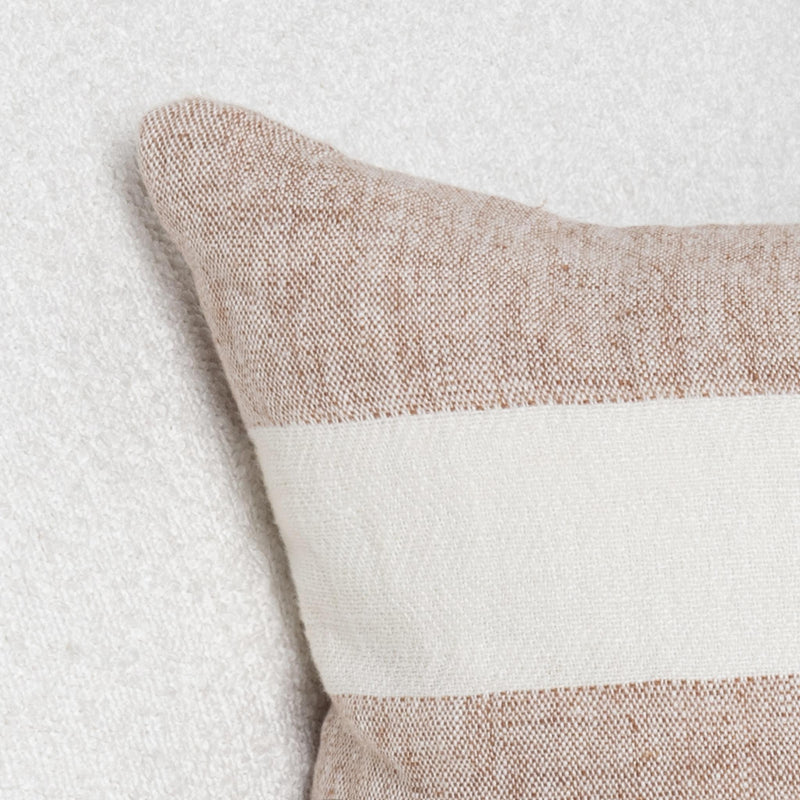 Classic Home Eleanor 14x26-inch natural ivory accent pillow with soft fabric and subtle textured design.