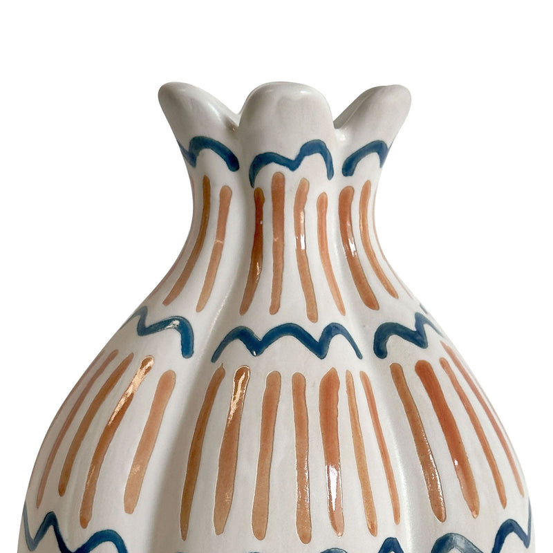 Earthenware - Roman Coral Vase - White - R&R Furniture Gallery (Fountain Valley, CA)