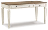 Realyn - Home Office Lift Top Desk - White / Brown - R&R Furniture Gallery (Fountain Valley, CA)