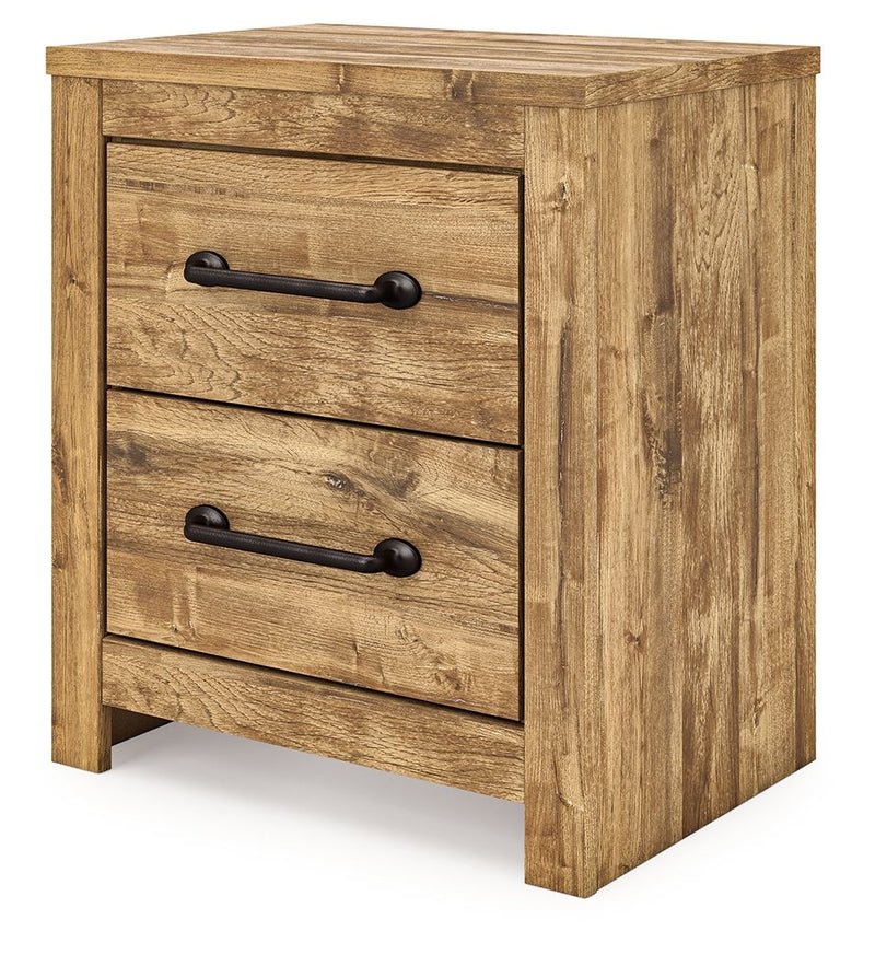 Maystonna - Two Drawer Night Stand - Brown - R&R Furniture Gallery (Fountain Valley, CA)