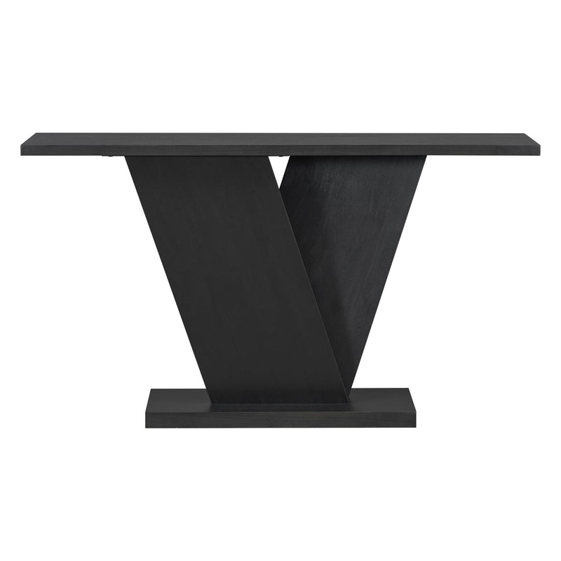 Console Table With V Shape Base, Sculptural Entryway Accent - R&R Furniture Gallery (Fountain Valley, CA)